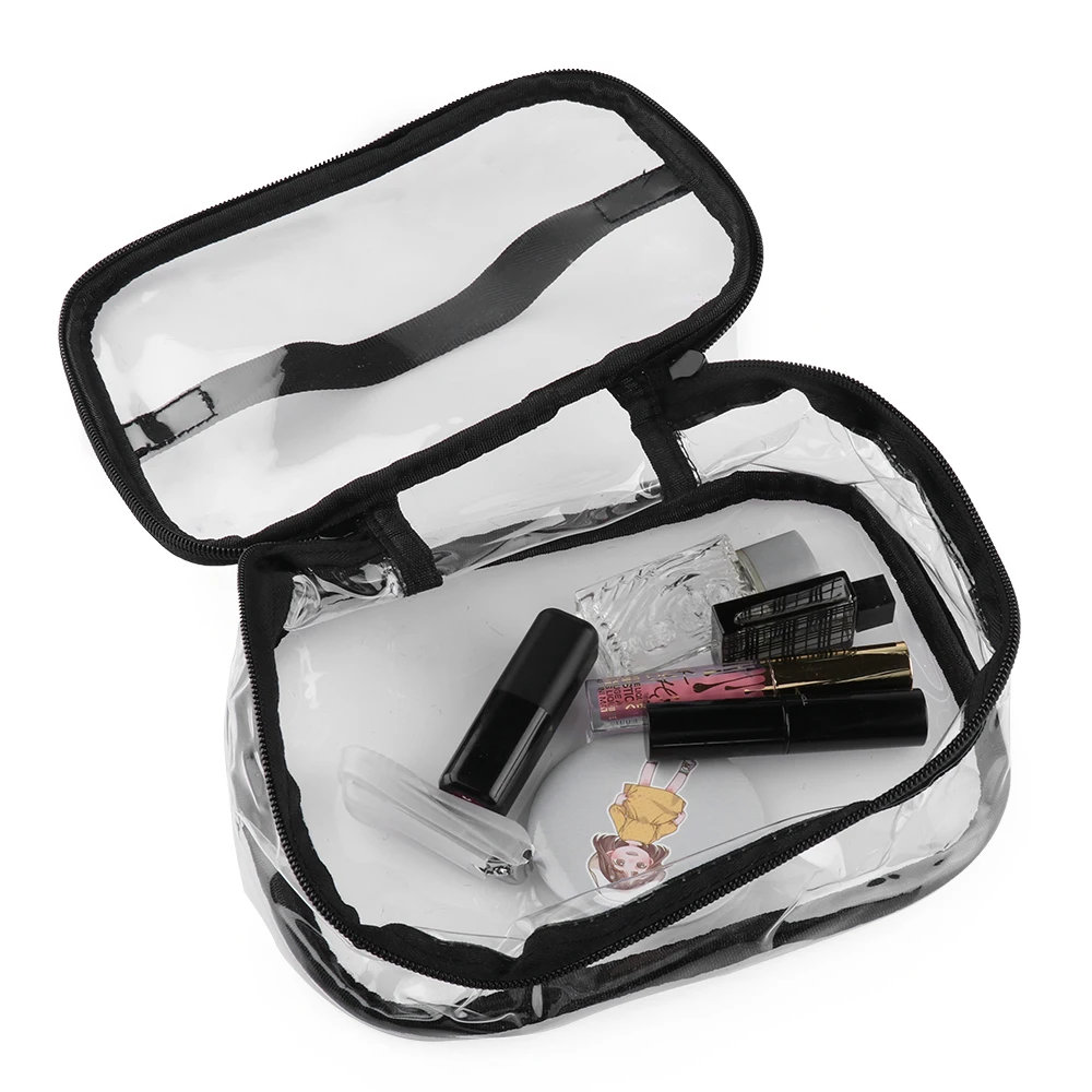 Multi function Waterproof Cosmetic Bag Clear PVC Travel Zipper Wash Makeup Bag Women Fashion ...