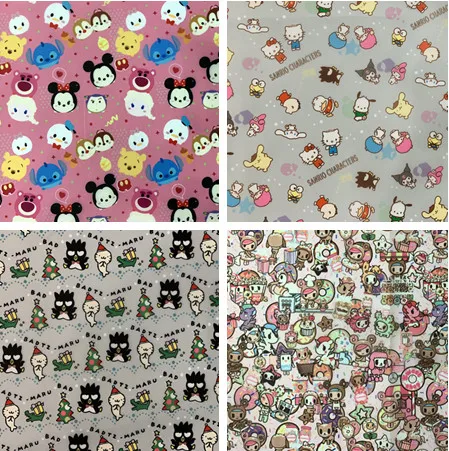 145*90 см My Melody Pochacco Микки 210D Оксфорд водонепроницаемое полотно из полиэстера для лоскутных ПВХ DIY швейная скатерть сумка плащ