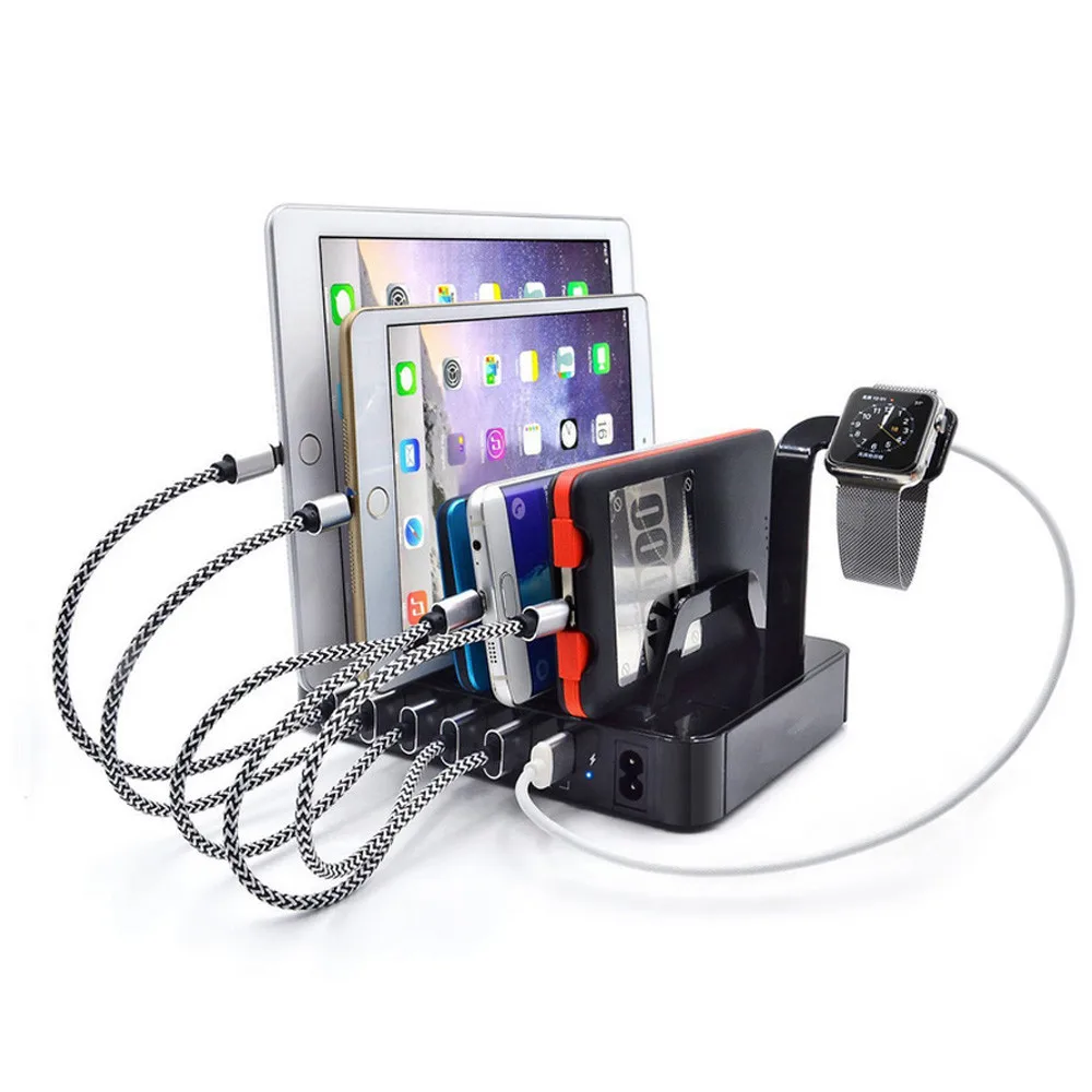 

Fashion 6 Port USB Hub Charger Charging Dock Station Stand 60W for Tablet For Smartphone such as for iPhone, for Samsung, for LG