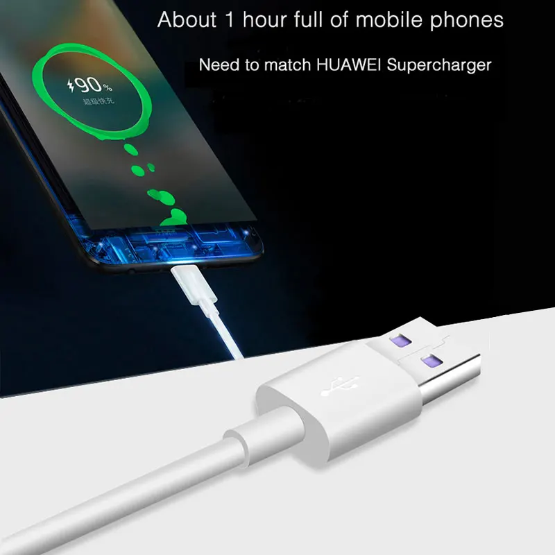 Кабель USB Type C Vothoon 5A для Huawei Mate 30 Pro P40 P30 Lite 5A|Кабели мобильных телефонов| |
