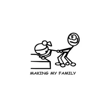 

10cm*8.5cm Making My Family Creative Personality Funny Vinyl Window Decal Sticker C5-0664