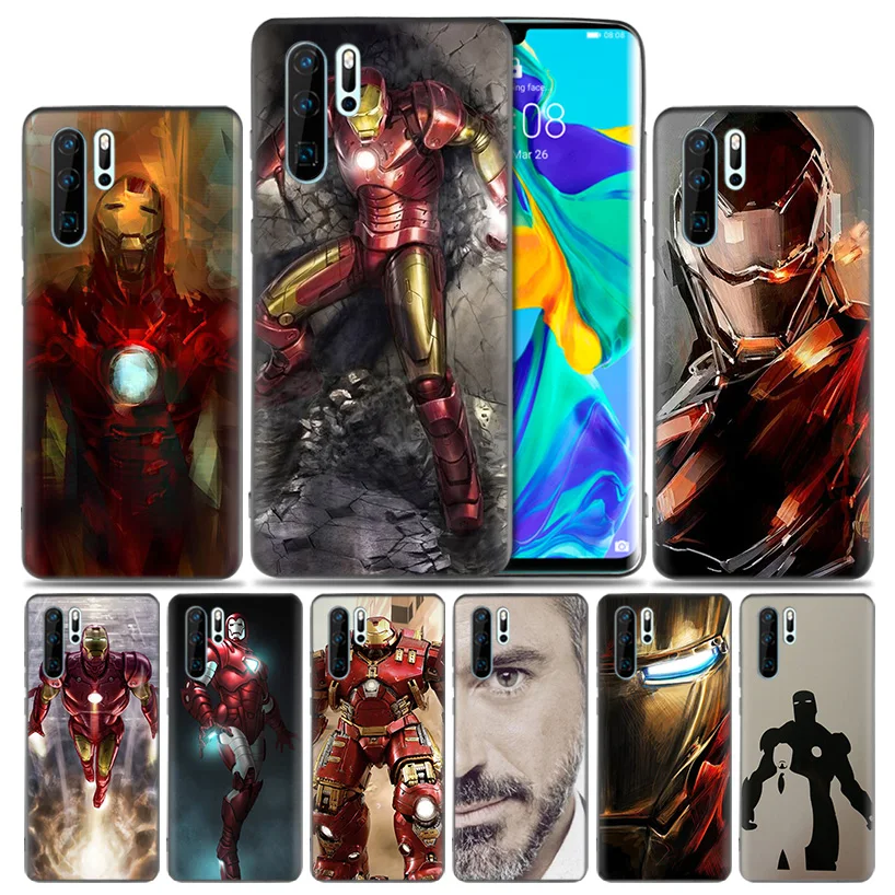 

Fashion Soft Rubber Case For Huawei Honor 8X 9 10 8C Mate 20 lite Y9 Y6 Y7 Prime Pro 2019 Cover Cool iron man tony stark marvel