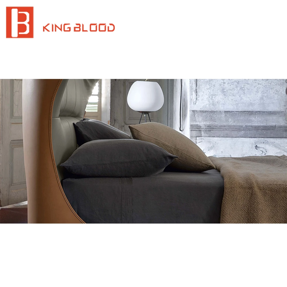 Latest metal leg double bed design leather bed frame italian leather round bed for bedroom furniture Latest metal leg double bed design leather bed frame italian leather round bed for bedroom furniture