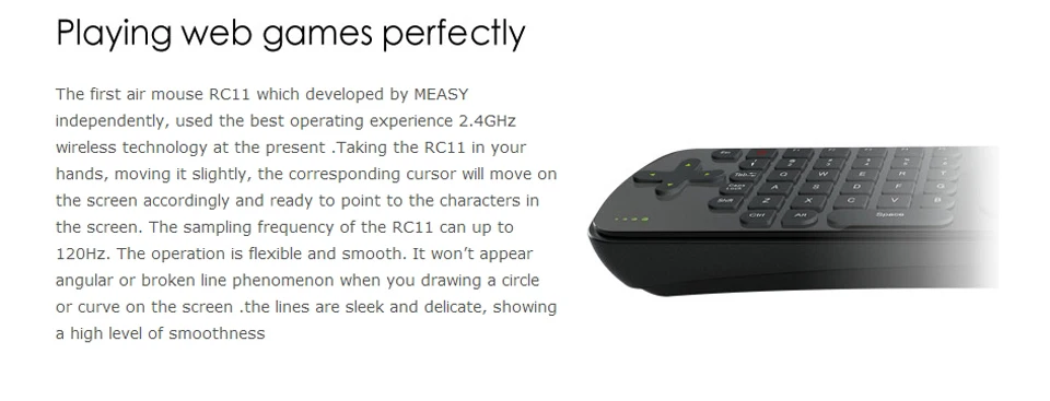 Measy RC11 русская 2,4 ГГц Мини Беспроводная клавиатура Air mouse для Android tv Box/Mini PC/ноутбук/Проекторы