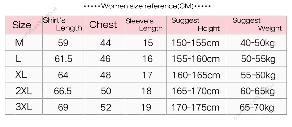 women size