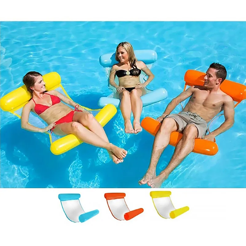 

Inflatable Pool Float Bed Lounger Floating Bed Seat Floating Chair Hammock Bed Pool Kids Adult Party ToyS Summer Beach Party Fun