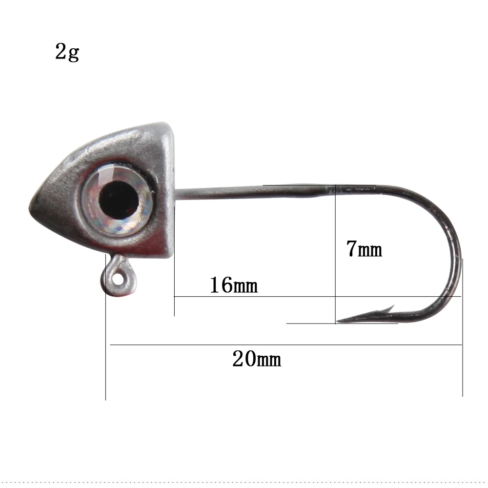 Йонкоо 2 г 3 г рыболовные Крючки 3D глаза Свинцовые джиг голова колючий крючок Mustad Вибрационный крючок рыболовные крючки свинцовая головка крючок 3 цвета 5 шт./лот