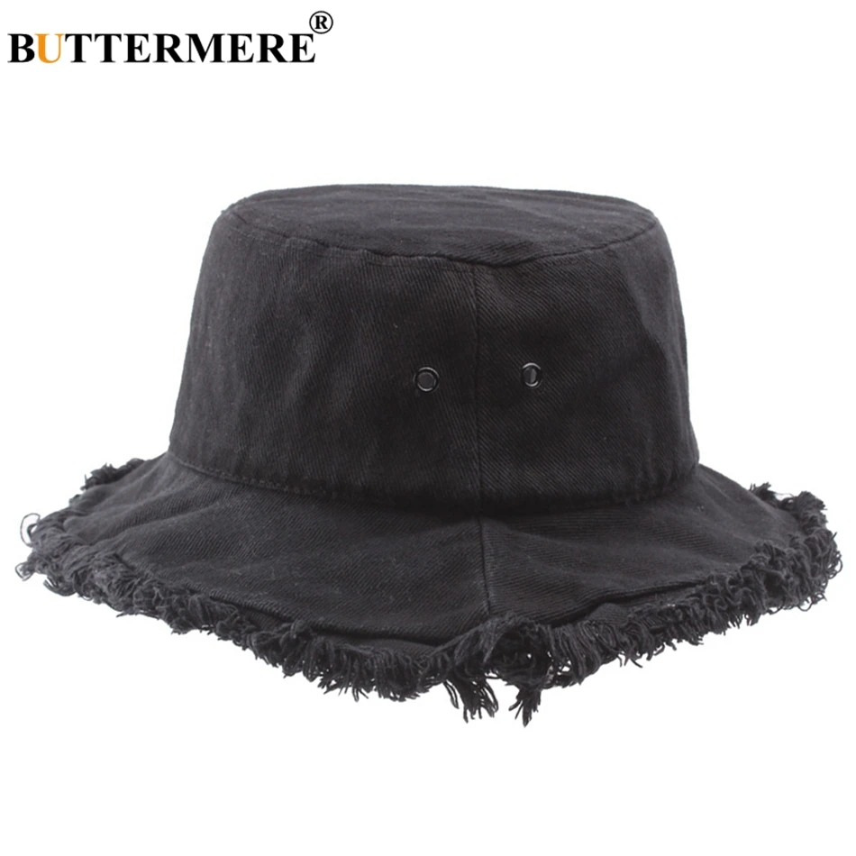 BUTTERMERE, Мужская черная Панама, японская хлопковая Классическая крутая шапка для рыбалки, Женская Складная Повседневная Стильная кепка в стиле хип-хоп