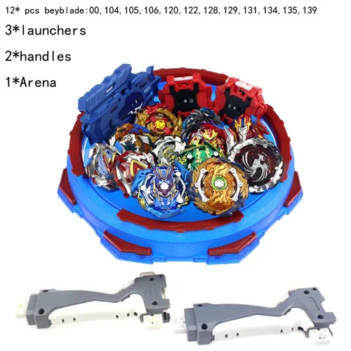 Hot Set Arena Launchers Beyblade starter Bey Blade blades metal burst bayblade stater set high performance battling top - Color: 12 Pcs - C