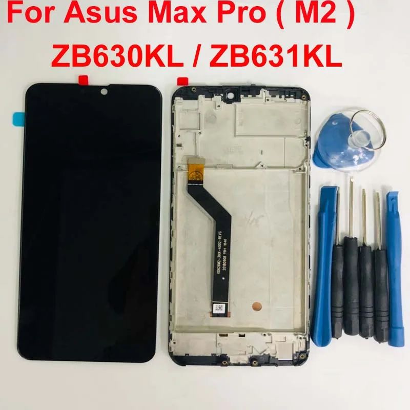 

For ASUS ZenFone Max Pro M2 ZB631KL LCD Display Screen+Touch Panel Digitizer Assembly For Asus ZB630KL Display Original +Frame