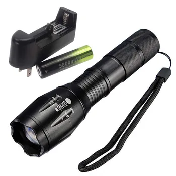 

Zoomable 8000LM T6 LED 5 modes Flashlight Torch Lamp Light 18650/AAA for daily use or camping