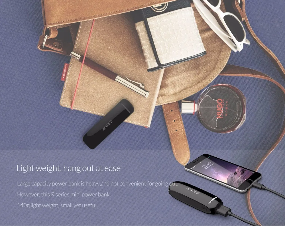 ORICO 4000 мАч портативный внешний аккумулятор, внешний аккумулятор, микро USB вход, светодиодный фонарик, зарядное устройство для мобильного телефона для samsung Xiaomi
