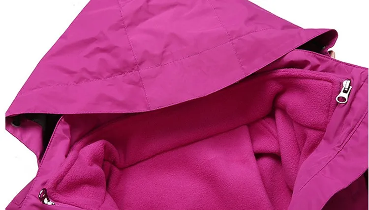 Зимняя женская лыжная куртка 3 в 1, ветрозащитная Теплая Флисовая ветровка для рыбалки, походов, туризма, Женское пальто, M-4XL