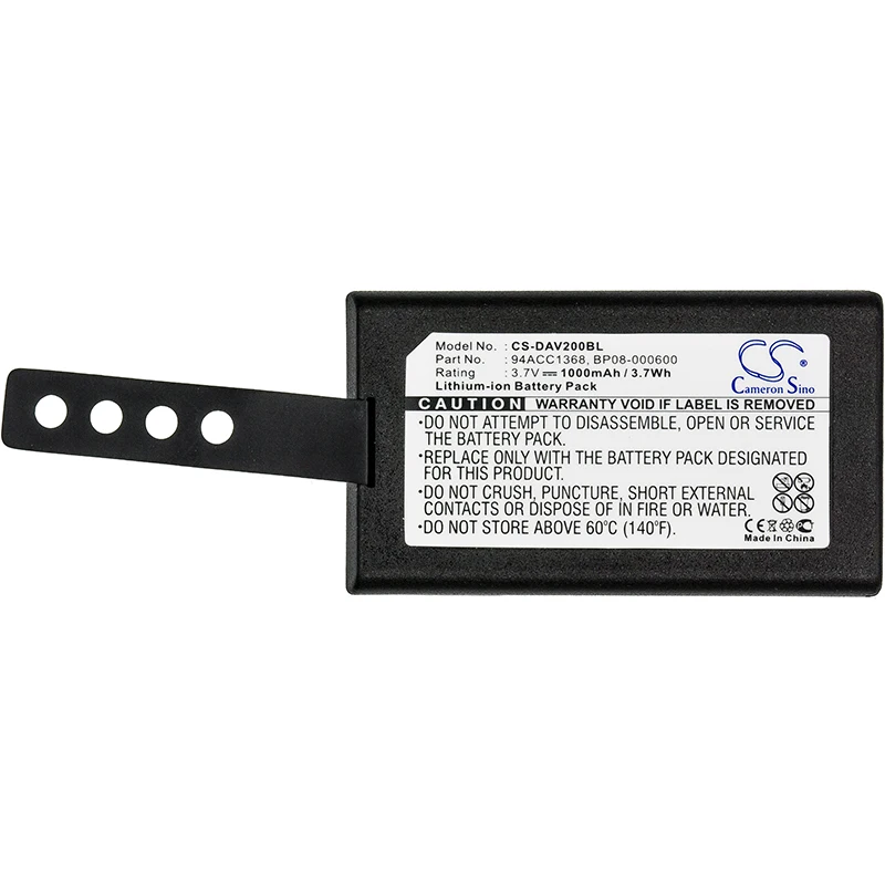 Cameron Sino 1000mAh Battery for Datalogic CVR2, Memor X3 Datalogic