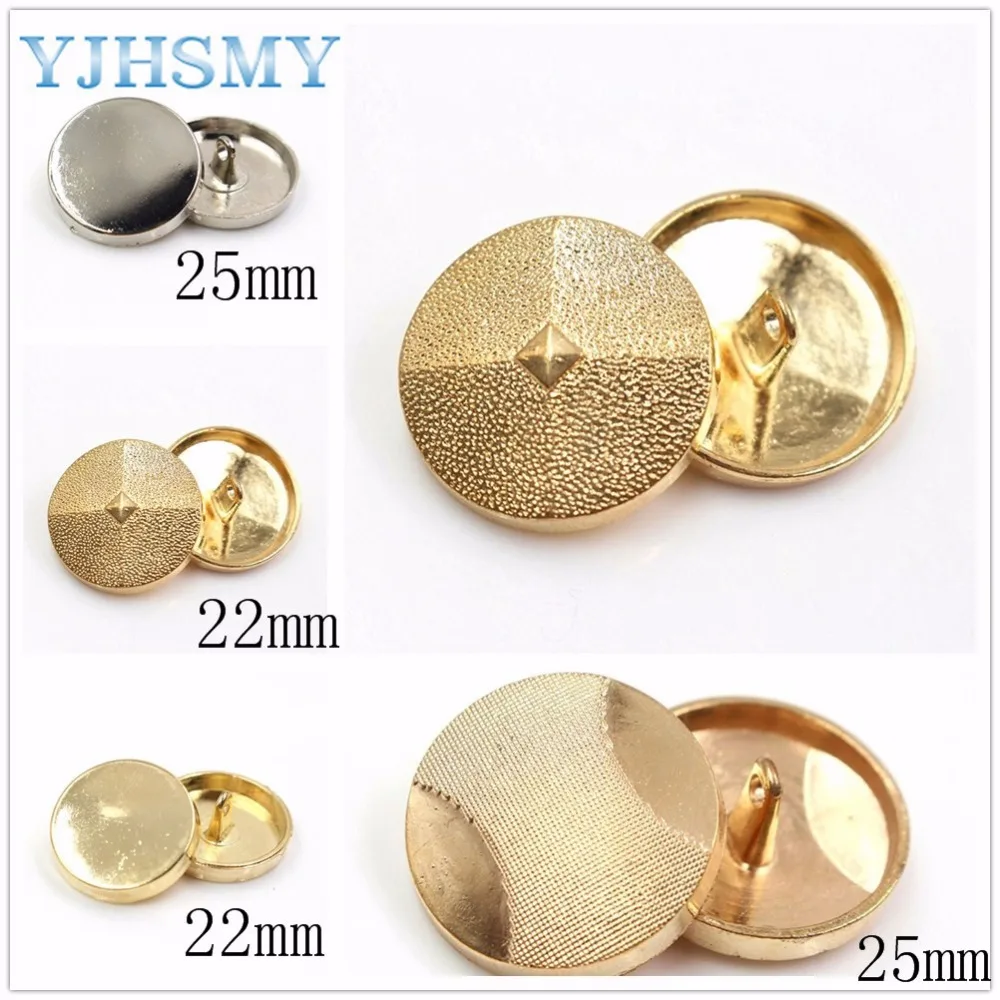 YJHSMY 177182,10 pcs 22/25MM classic metal buttons , clothing accessories, DIY craft materials