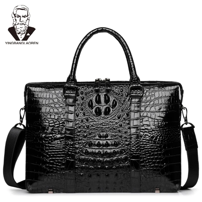 

Brand Genuine Leather Men Briefcases Bag Men's Travel Bag OL Shoulder Bags for Male Black Handbags Popular Man Business Tote Bag