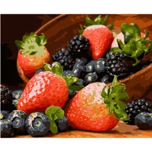 Краска из черники и клубники ручной работы высокое качество холст Красивая краска ing по номерам Сюрприз подарок большое удовлетворение