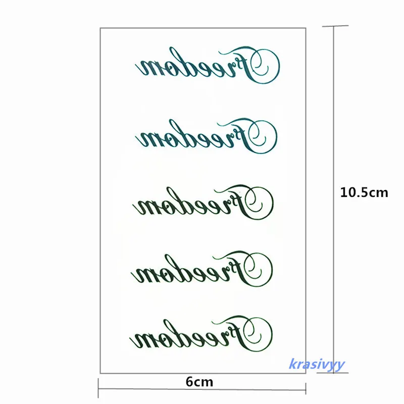 Водостойкая временная татуировка наклейка на боди-арт крутые слова свободы переводная вода флеш-тату макияж рука Девушка Мальчики поддельные татуировки