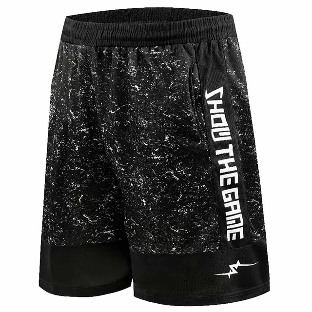 Спортивные мужские шорты для занятия баскетболом с карманами спортивные футбольные Фитнес баскетбольные шорты свободные вне шорты для бега теннисный зал тренировки Короткие - Цвет: black