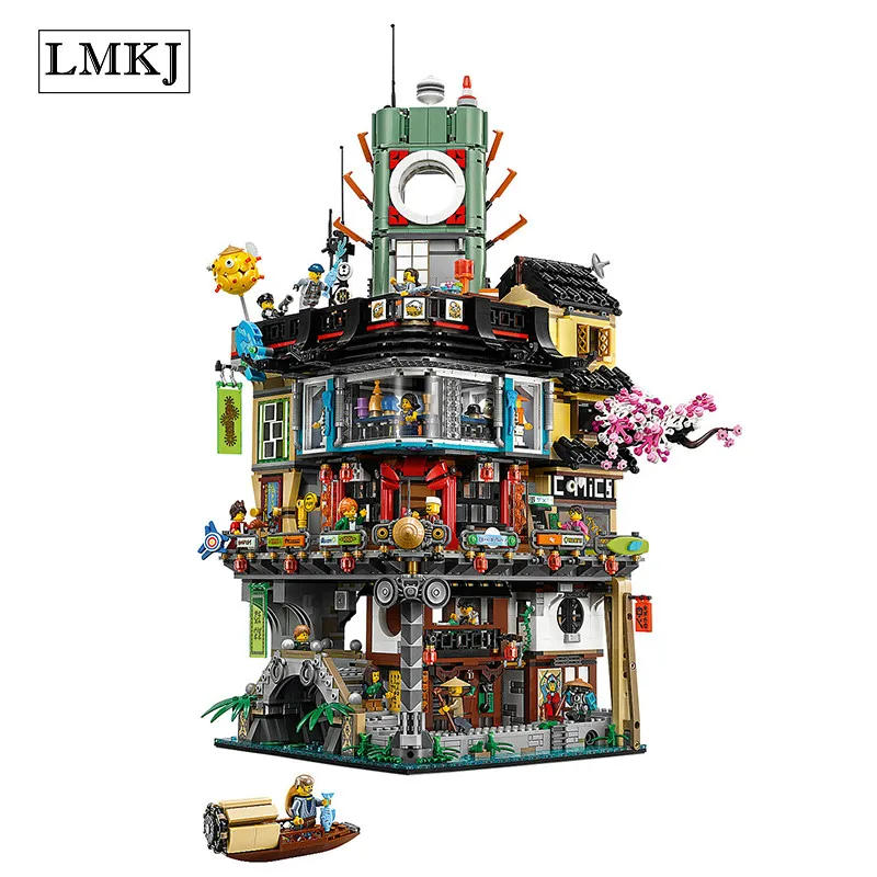 

Lepin 4953pcs Ninjago City Masters of Spinjitzu Building Brick Block 06066Toys Compatible with Legoingly 70620 for Children Gift