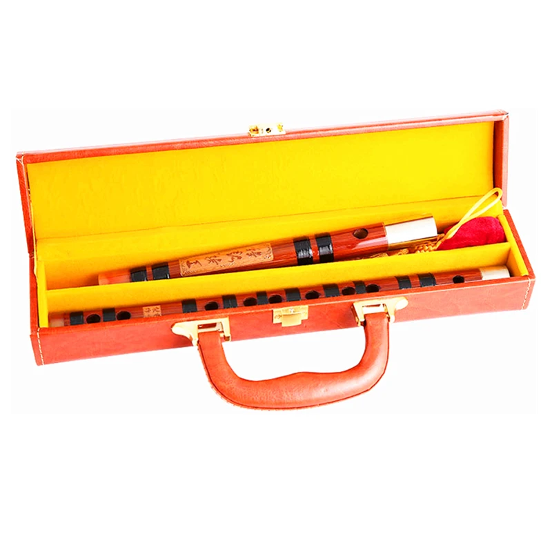 Top Grade 2-section Flute Case for Protection Dizi Easy to Carry High-grade PU Flute Bag Wood Flauta  Accessory