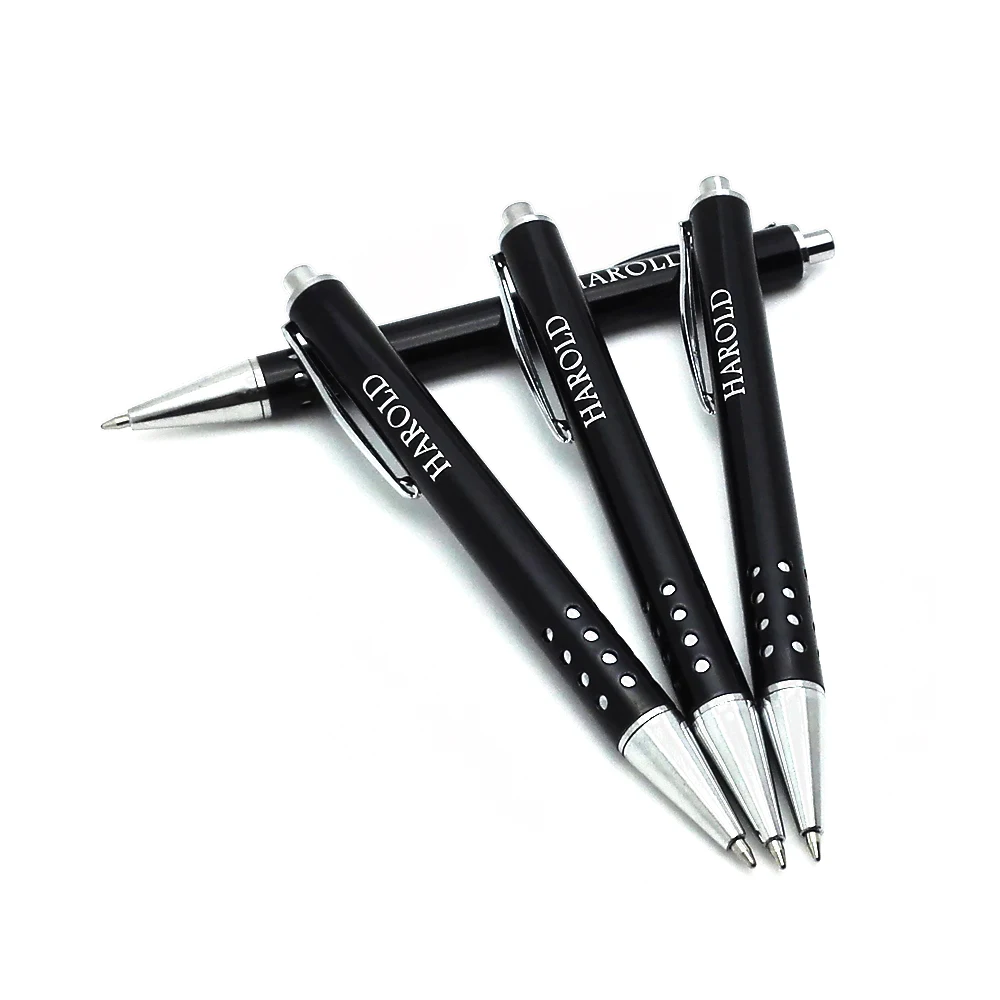 

laser pen Metal design elegant ballpoint pen you can custom logo on the pen pressed open with writing high quality