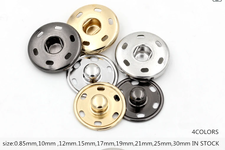 Wholesale 50sets Metal Brass Sew on Press Snap Button Fastener Studs