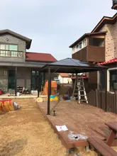 3*3.6 meter newport hardtop garden gazebo outdoor tent canopy aluminum sun shade pavilion furniture house with sidewalls