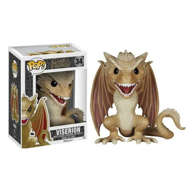 FUNKO POP оригинальная Игра престолов Коллекция Модель игрушки дрогон VISERION RHAEGAL JON снежные фигурки кукол игрушка - Цвет: Box