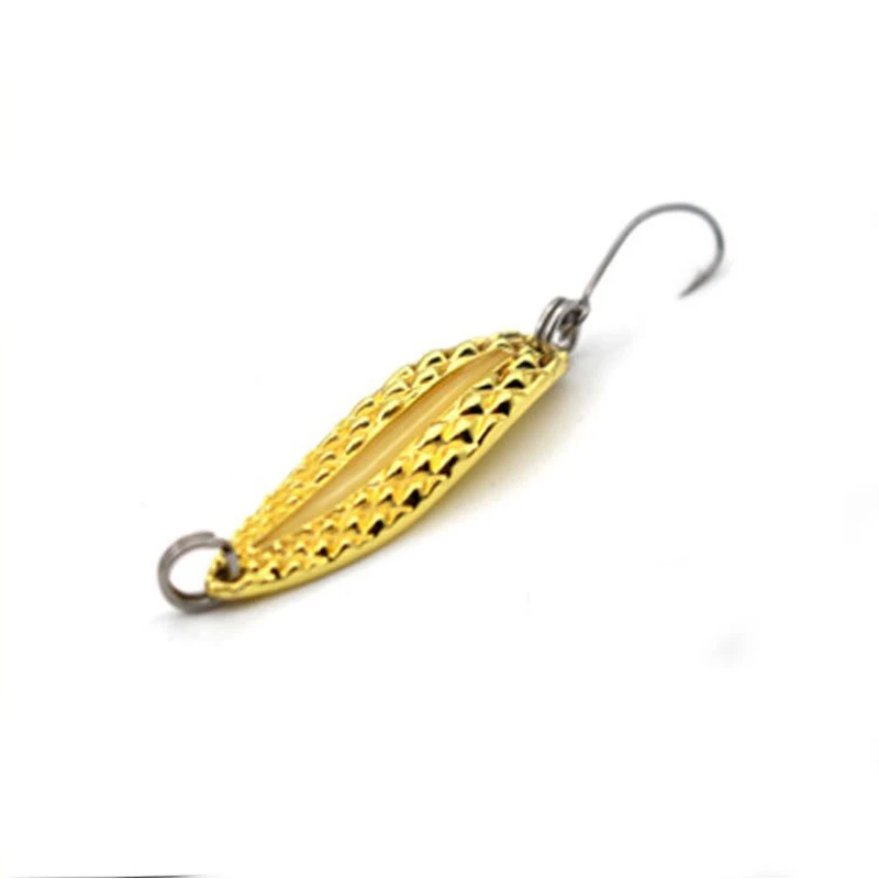 

1pcs 2.5g-10g Metal Spinner Spoon Fishing Lure Gold Silver Rotating Hard Baits For Trout Pike Peche Feather Treble Hook Tackle