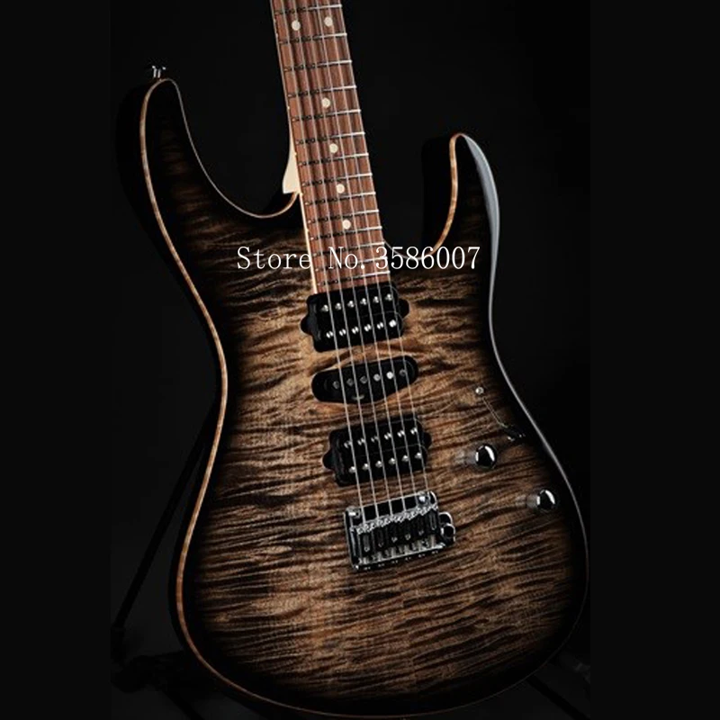 Электрическая гитара fermer customshop/su/Trans Charcoal Burst/6 струн двойная вибро мост