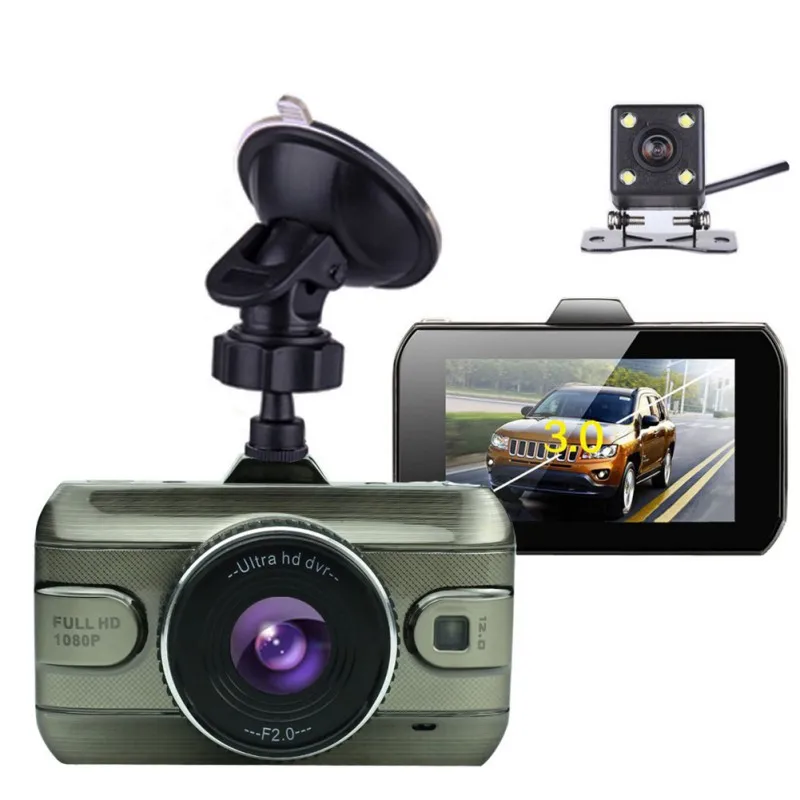 Car DVR Dash Camera 3 inch Dual Lens Car Dvrs Full HD 1080P Video Recorder Rear View Backup Dash Cam Auto Accessories