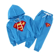 Kids Clothes Boys Girls Superman Hoodies Long Sleeve Sets Roupas Infantis Menina Minnie Casaco Children Clothing Bosudhsou