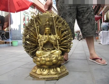 

Tibet Brass refined 1000 Arm Hands Avalokitesvara Kwan-Yin Guan Yin Buddha