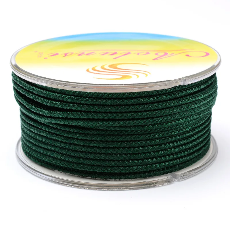 3 шт./лот веревка 2,0 мм плотная толстая веревка оптом DIY Ожерелье Браслет Ювелирный кабель для принадлежностей/шнур/нить не выцветает - Цвет: Dark Green