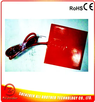 

Silicone Rubber Heater 270*270*1.5mm 220v 180w adhesive 1face 100k thermistor 500mm lead wire 4mm hole in center XD-H-D-1301