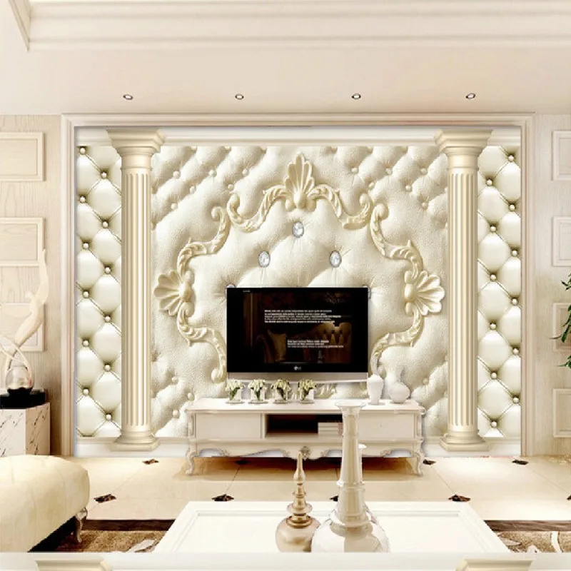 beibehang Custom wallpaper 3d photo mural European style soft package wall paper Living room bedroom background 3d wallpaper beibehang Custom wallpaper 3d photo mural European style soft package wall paper Living room bedroom background 3d wallpaper