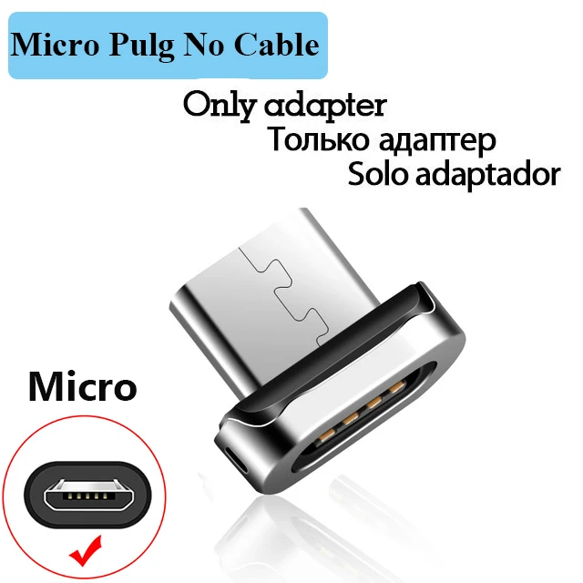 Магнитное зарядное устройство Suntaiho 3A Micro USB кабель для Xiaomi samsung huawei htc LG Быстрая зарядка магнит Microusb кабель для передачи данных провод - Цвет: Only Micro plug