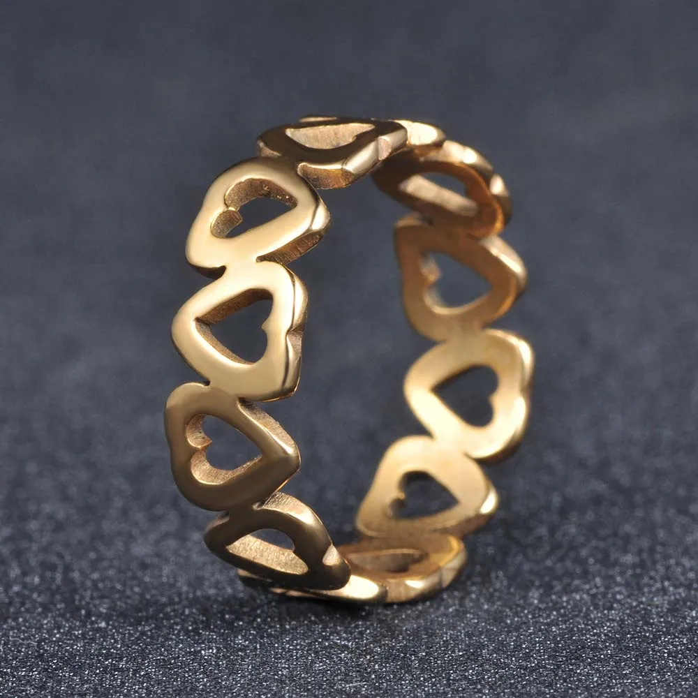 Женское кольцо AENINE из нержавеющей стали 316L в форме сердца|ring jewelry|womens rings jewelrywomen |