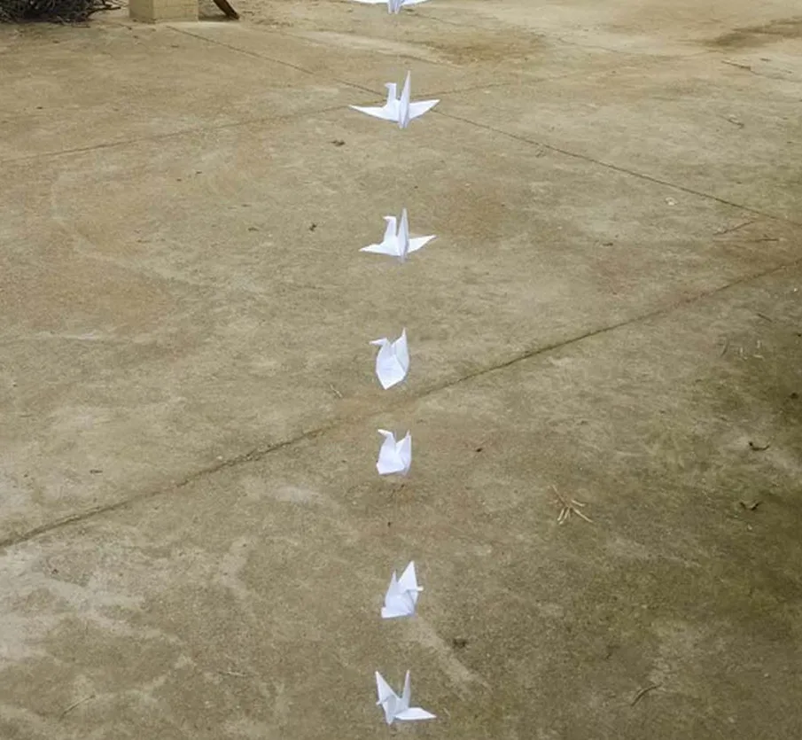 Украшения для дома белые оригами готовые Резные Свадебные украшения Висячие украшения праздничные вечерние бумажные птицы 30 см