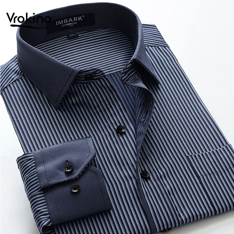 6XL 7XL 8XL 9XL 10XL 2020 Large Size Striped Shirt Men's Business Casual Loose Cotton Straight Long Sleeve Shirt Brand Clothing 6XL 7XL 8XL 9XL 10XL 2020 Large Size Striped Shirt Men's Business Casual Loose Cotton Straight Long Sleeve Shirt Brand Clothing