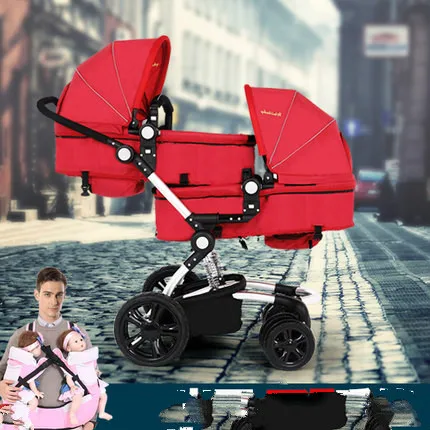 12 gift The twins high landscape The font b stroller b font Can sit can lie