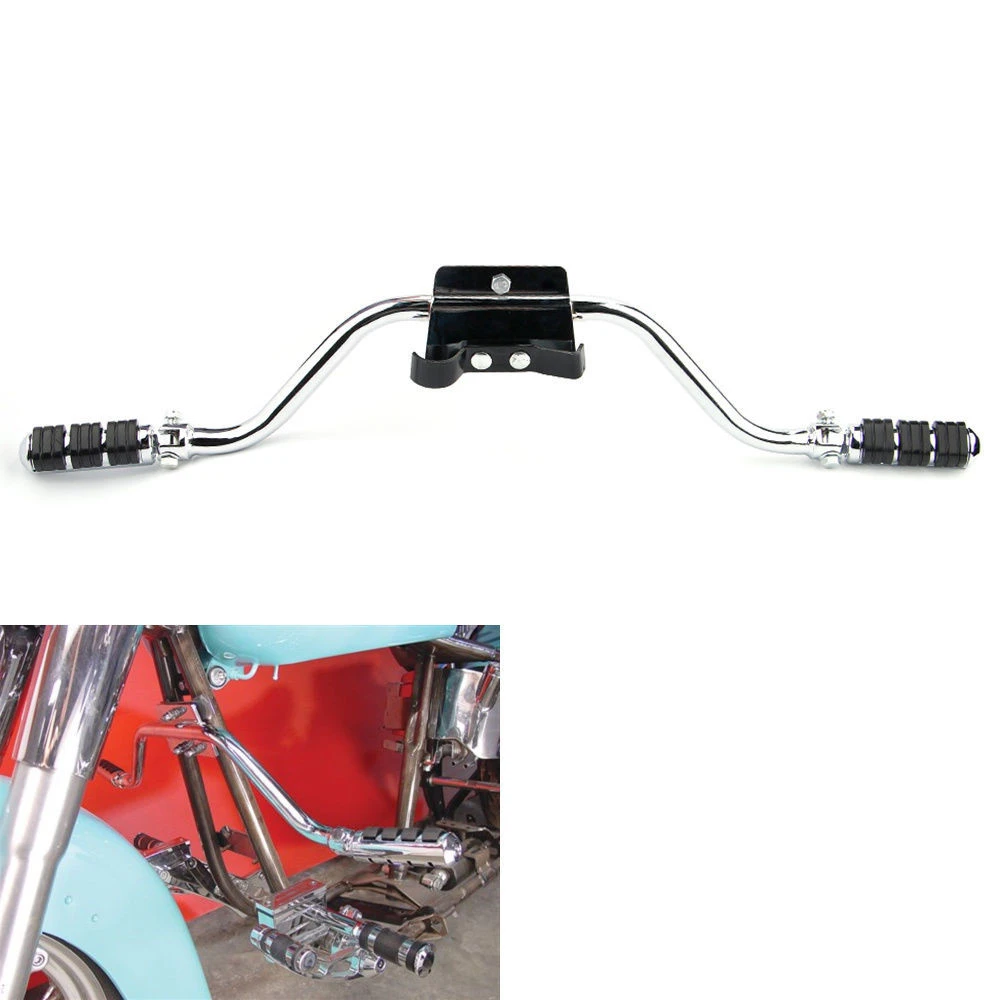 Motorbike Mustache Highway Bar ISO Anti Vibe W/Motorcycle Foot Pegs For