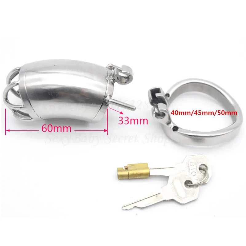 Stainless Steel Stealth Lock Male Chastity Device,Cock Cage,Fetish Virginity Penis Lock,Cock Ring,Chastity Belt Sex Toys For Men