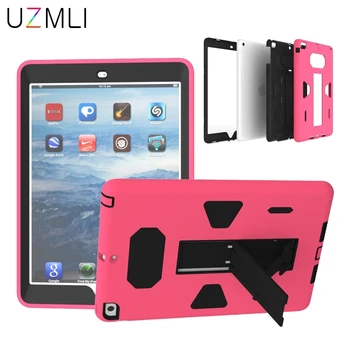 

Armor Shockproof Case For iPad 5/air A1474 A1475 A1476 3 in 1 Silicon+PC Robot Heavy Duty Hard Cover Full Body Protection+Gifts
