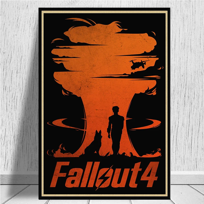 Игровой постер Fallout для детской комнаты домашний декор игра рисунок ретро крафт