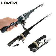 Комбинированная рыболовная удочка из стекловолокна, катушка для приманки, спиннинговая удочка, набор рыболовных снастей+ леска 133/158 см, складные телескопические удочки для рыбалки