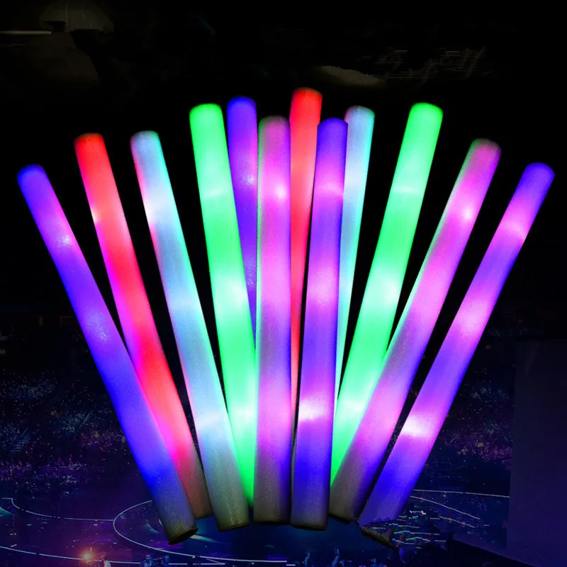 Светодиодный игрушечный светильник, 1 шт., пенопластовые палочки, светящиеся вечерние светящиеся вокальные и свистки для концерта, многоразовые светящиеся игрушки - Цвет: 1pcs radom color