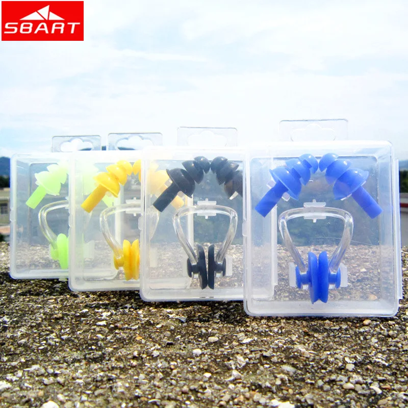 SBART Soft Silicone Swimming Nose/Ear Clips Adult Water Sports Swimming Gear Accessories Smooth Shape Swimming Nose/Ear Clips