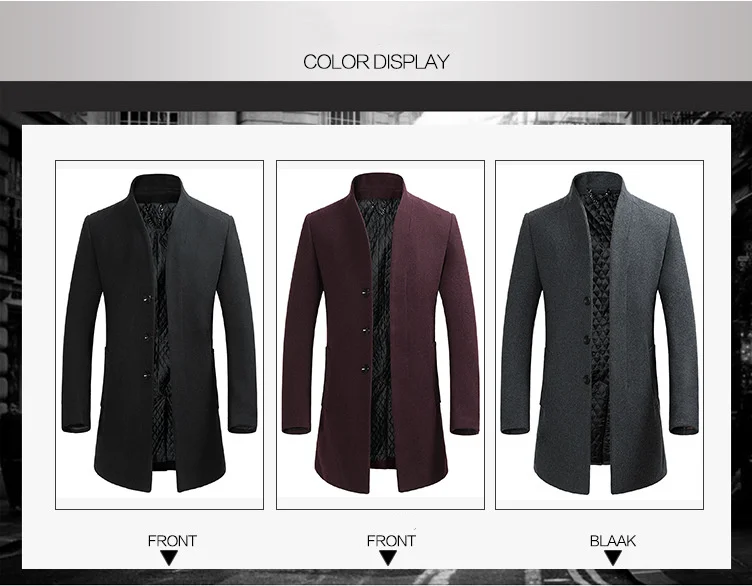 BOLUBAO мужское зимнее пальто, мужское повседневное однотонное пальто с стоячим воротником, простое толстое Мужское пальто-Тренч, модное пальто